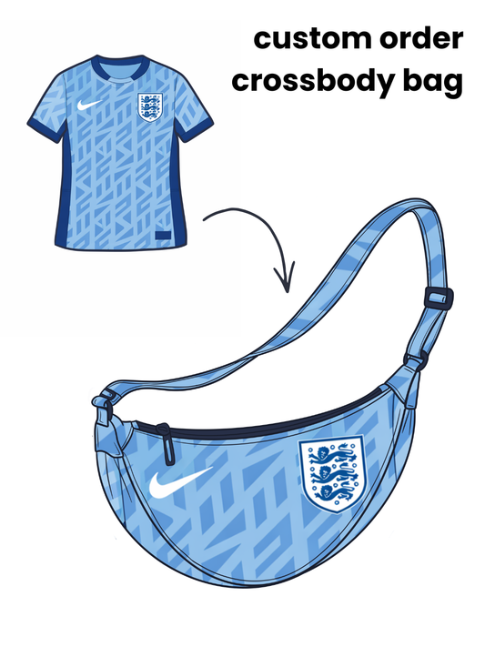 Custom Football Shirt Crescent Crossbody Bag