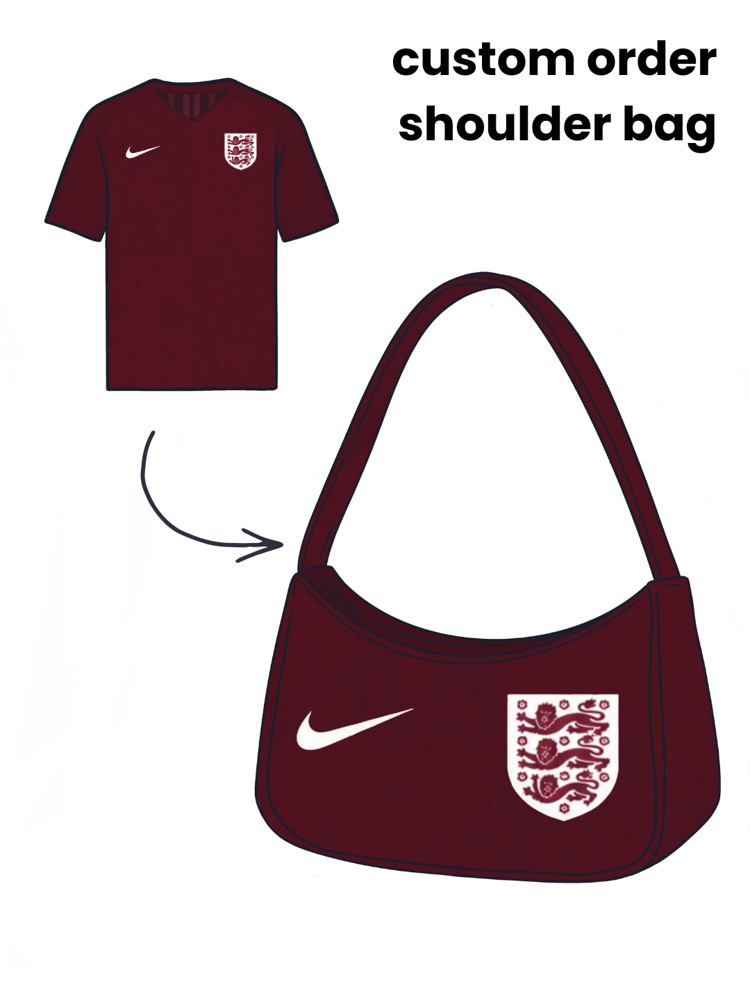 Custom Football Shirt Shoulder Bag